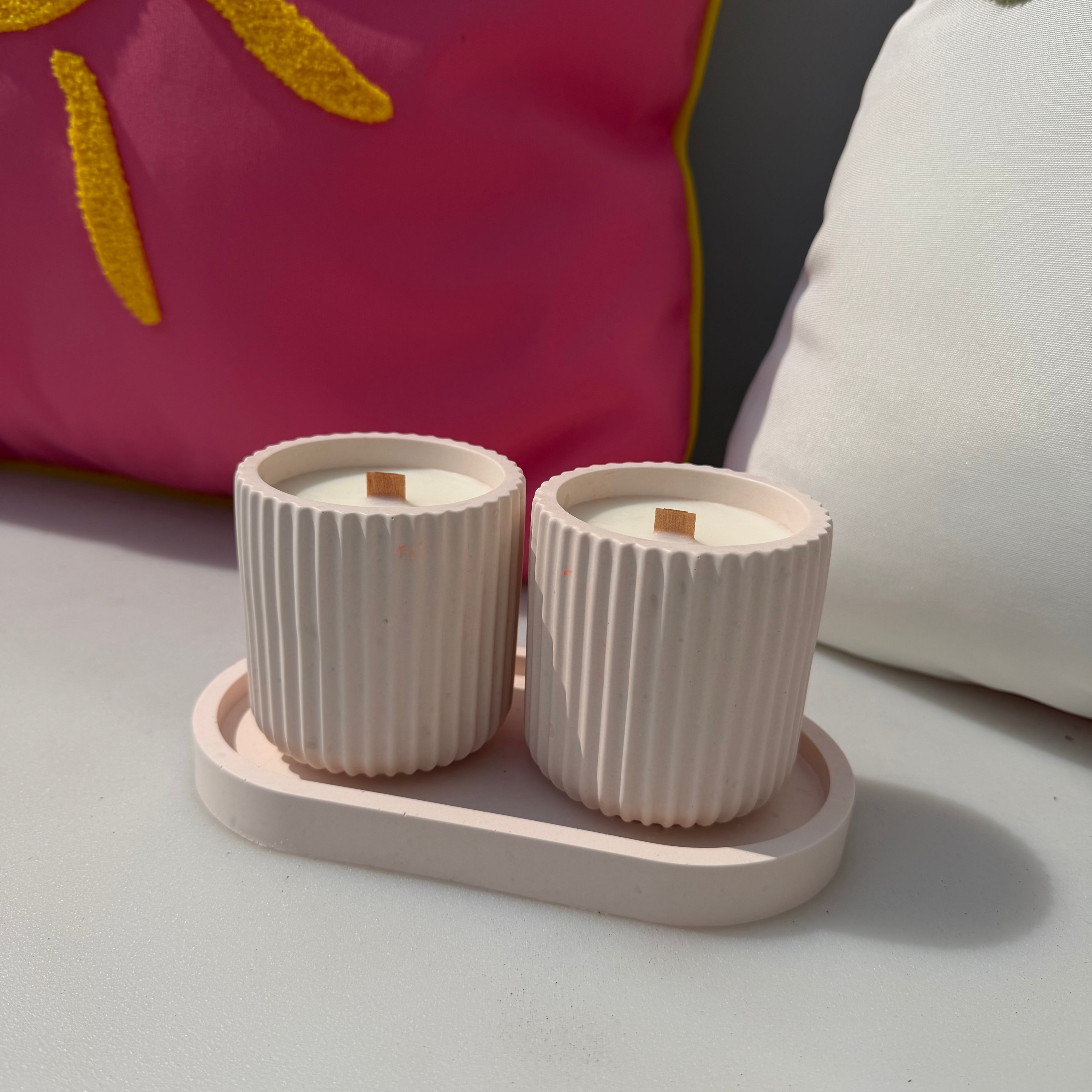 Bougie Ondine rose